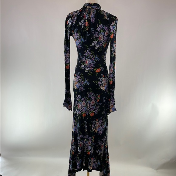 Paco Rabanne Black Floral Midi Dress, 34 - Picture 13 of 15